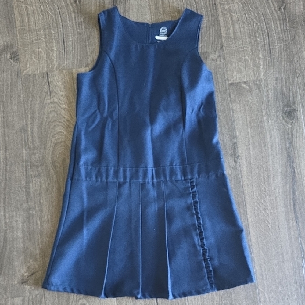 wonder nation Navy Sleeveless Pleated School Dress